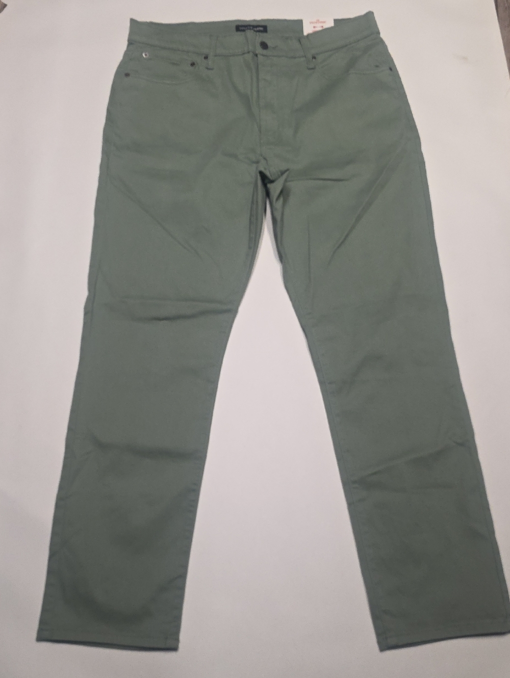 NWT Men's Lucky Brand 410 Athletic Straight Stretch Jean (Satee) BeeAuTiFuL Grn
